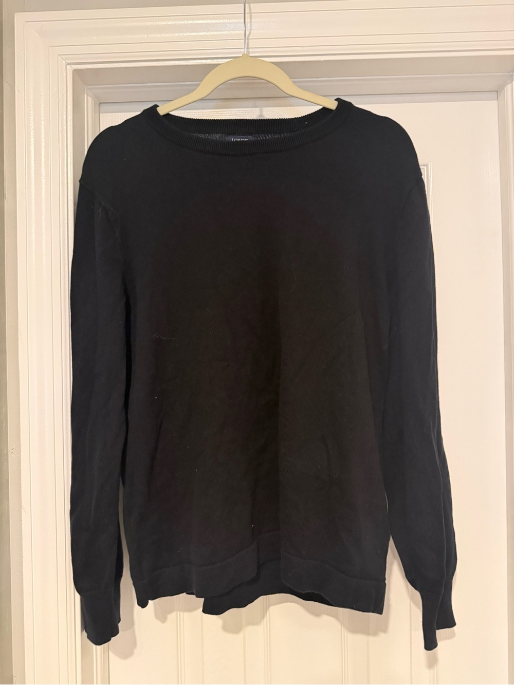 J. Crew Men's Black Crewneck Pullover Sweater size Large